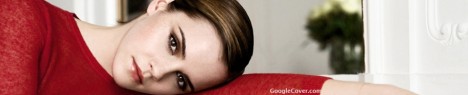 Emma Watson in red dress Google Cover